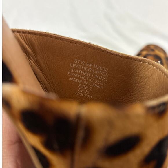 Madewell Womens 7 The Cory Mule Leopard Print Leather Flats Contemporary - Picture 7 of 8